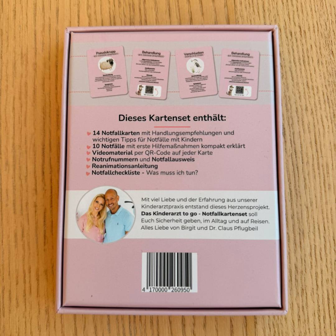 Rückseite einer Karte aus dem LivaKids Notfall-Kartenset