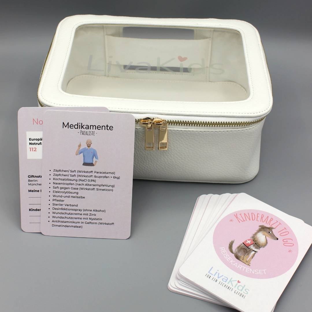 Kinderarzt-to-go Reisekarten + Reiseapotheke-Tasche