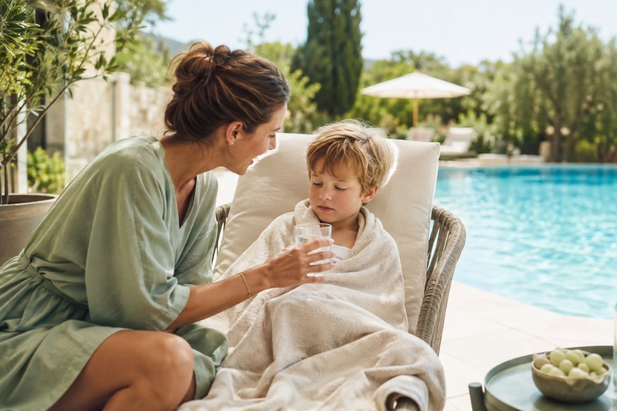 Fieber beim Kind: Wann darf es wieder baden oder in den Pool?